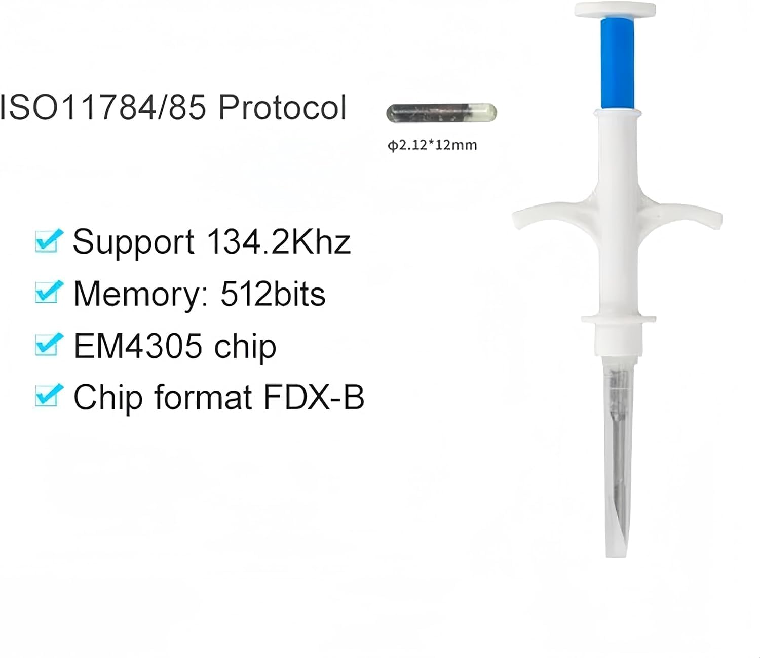 Amazon.com: JZLHGOFYTD Pet Microchip 134.2KHz FDX-B ISO11784/11785